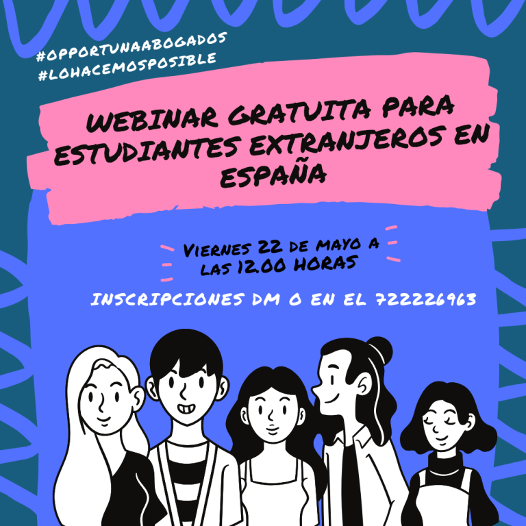 NUEVA WEBINAR DIRIGIDA A ESTUDIANTES EXTRANJEROS EN ESPAÑA