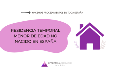 Residencia temporal menor de edad no nacido en España